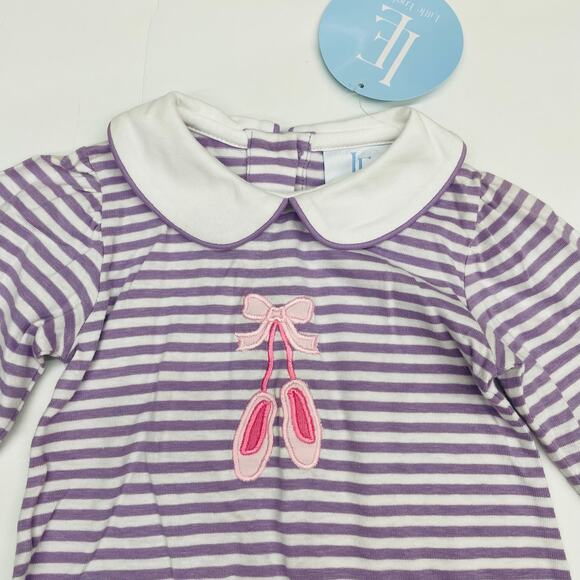 NWT Little English Size 24M Ballet Peter Pan Applique Romper - Picture 3 of 6